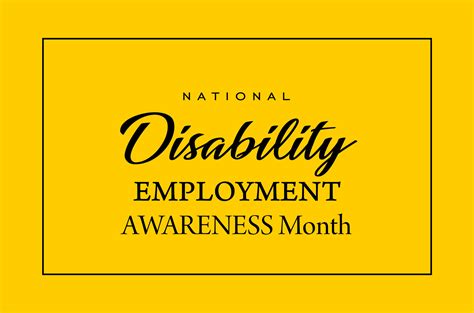 National Disability Employment Awareness Month 25788818 Vector Art