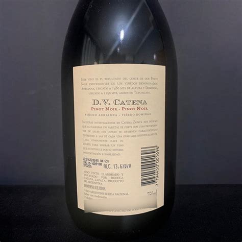 Vinho Argentino Dv Catena Pinot Noir Ml Kit Und Frete Gr Tis