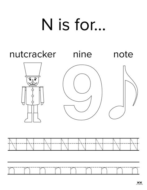 Letter N Worksheets - 50 FREE Printables | Printabulls