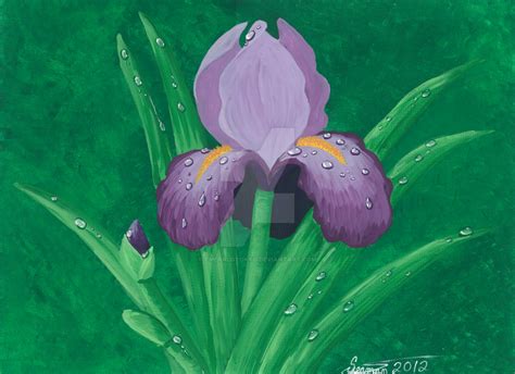 Purple Iris Painting by EmeraldTokyo on DeviantArt