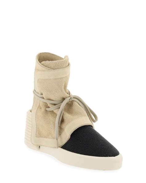 Fear Of God High Top Suede And Beaded Leather Moc In Natural For Men Lyst