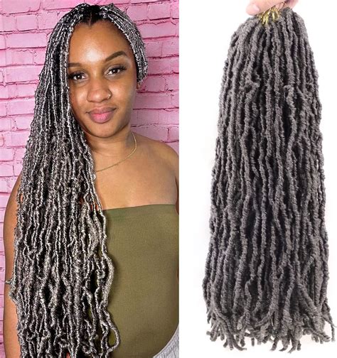 Violet 18 Inch Soft Locs Crochet Hair New Faux Locs Crochet Hair 6 Packs Crochet