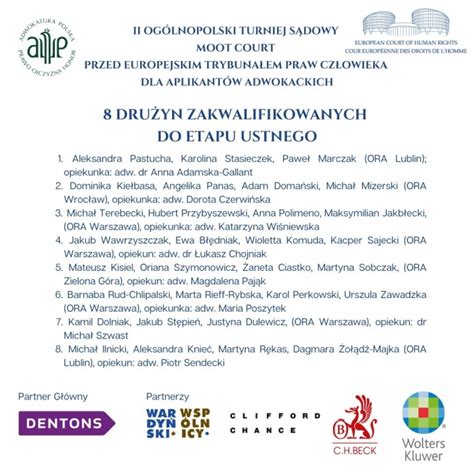 Ii Og Lnopolski Turniej S Dowy Przed Etpcz Kolejny Etap Konferencje