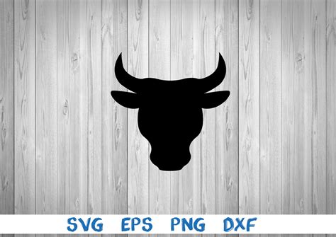 Cabeza De Toro Silueta Imagen Svg Png Eps Dxf Archivo Etsy