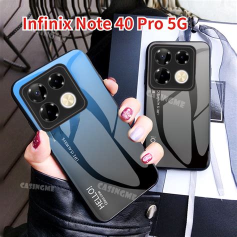 Infinix Note 40 Pro 5g 2024 Capa De Telefone De Vidro Temperado Gradiente Para Note40pro 40pro