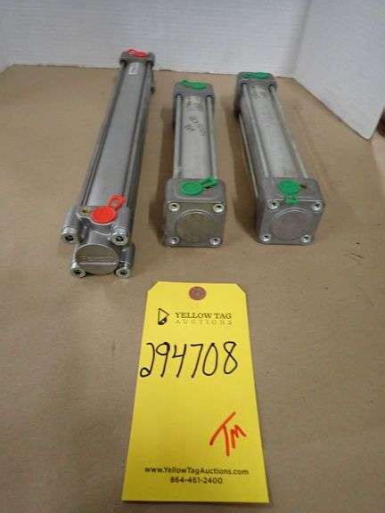 Lot Of 3 Rexroth Pneumatic Cylinders Yellow Tag Auctions