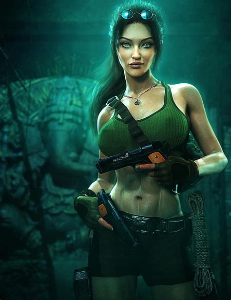 Lara Croft Tomb Raider Fantasy Fan Artdaz Studio By Shibashake On