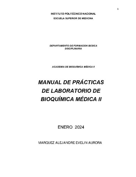 Manual Biok 2 Maea Instituto PolitÉcnico Nacional Escuela Superior De