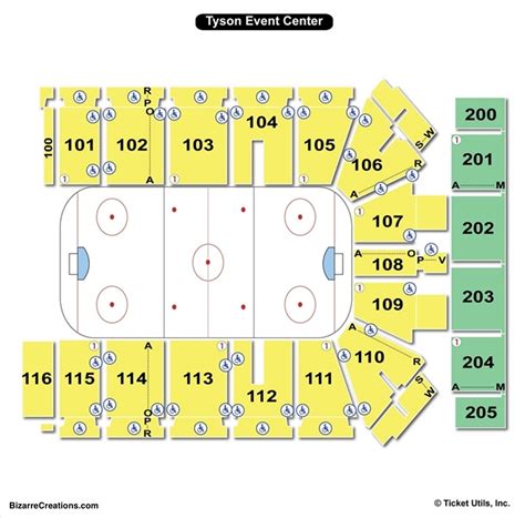 Tyson Center Seating Chart - Center Seating Chart