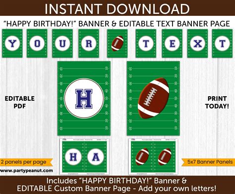 Pin on Football Party Printables