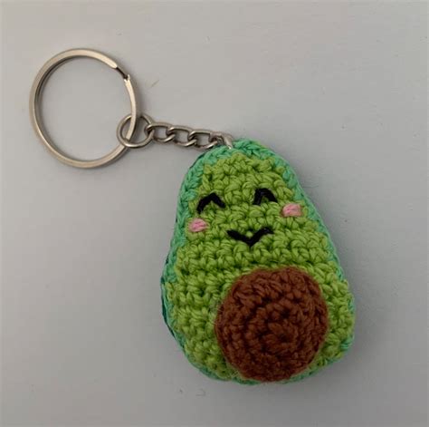 Avocado Crochet Amigurumi Keychain Etsy