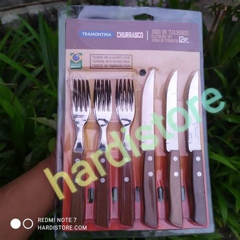 Jual Pisau Garpu Steak Set Pcs Tramontina Barbeque Traditional