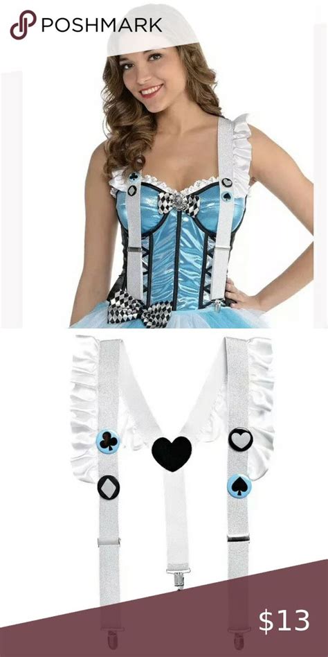 Storybook Womens Wonderland Alice Suspenders Nwts In 2020 White