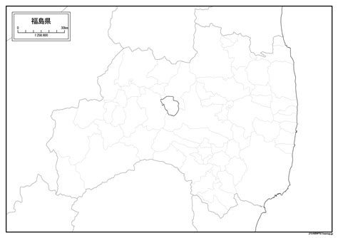 福島県の白地図を無料ダウンロード 白地図専門店