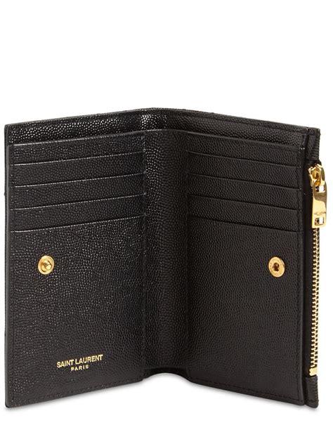 Saint Laurent Bi Fold Quilted Leather Wallet In Black Lyst