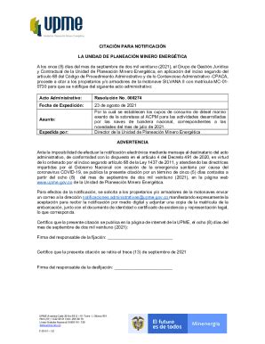 Completable En L Nea Upme Gov Citacin Para Notificacin Fax Email