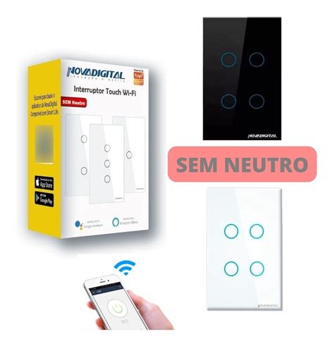 Interruptor Inteligente Wi fi Nova Digital 4 Botões Original Frete grátis