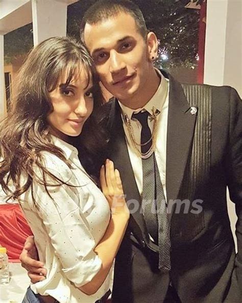 Prince Narula with his girlfriend Nora Fatehi Photo