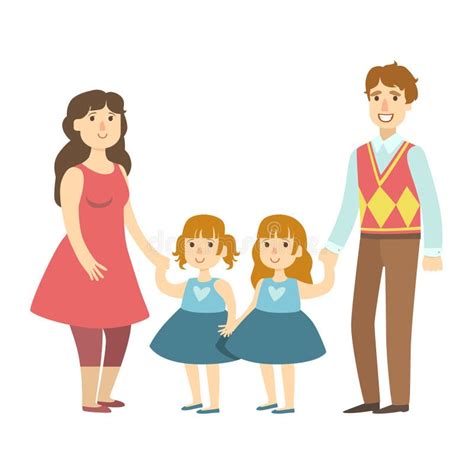 De Dos Hijas La Madre Y Ilustraciones Stock Vectores Y Clipart