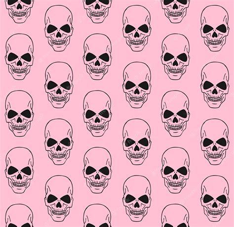 Premium Vector Vector Seamless Pattern Of Human Skull