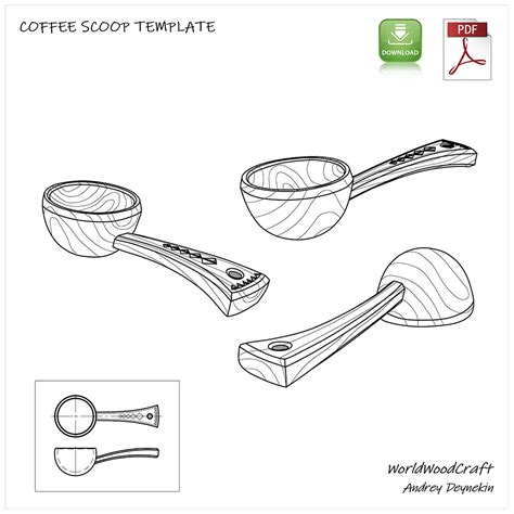 Wood Spoon Carving Template Pdf Coffee Scoop Carving Designs Inspire