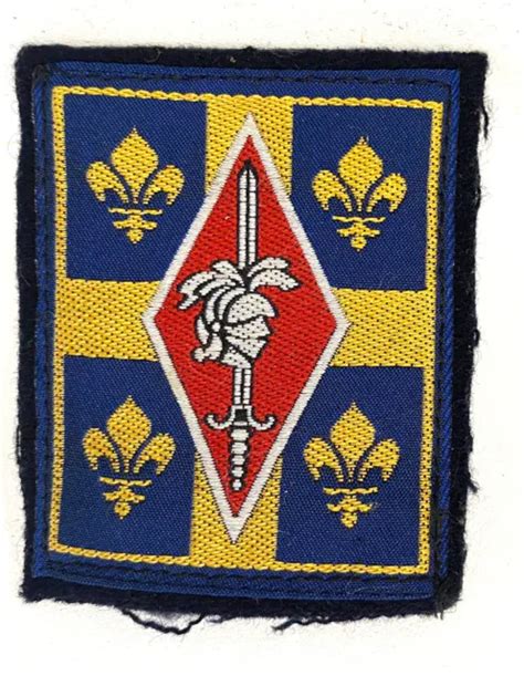 Insigne Tissu Patch Cusson Militaire Eme Division Blind E Ww Eur