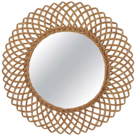 Rattan Sunburst Twisted Mirror 1960s For Sale At 1stdibs Rattan