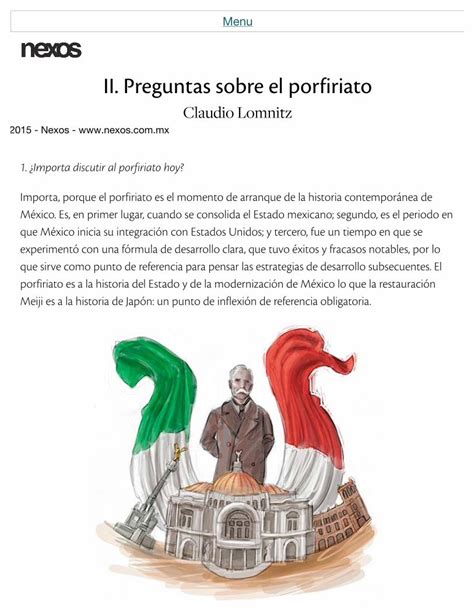 PDF II Preguntas Sobre El Porfiriato Claudio Lomnitz Comclaudio