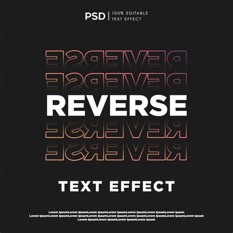 Efeito De Texto De Clone Reverso Em Psd Totalmente Edit Vel Psd Premium