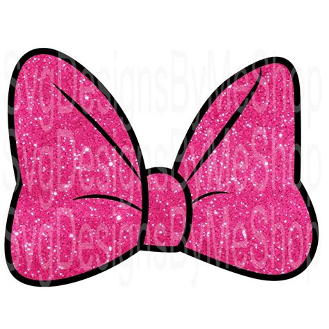 Hot Pink Mouse Bow Minnie Mouse Bow Mouse Bow Cut File Minnie Bow