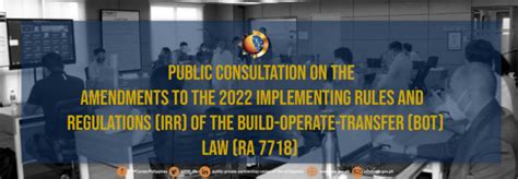 Public Consultation On The Amendments To The 2022 Implementing Rules