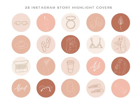 Instagram Highlight Cover Insta Stories Line Art Social | Etsy