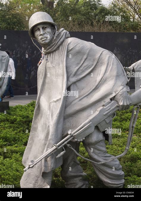 Korean War Veterans Memorial in Washington DC Stock Photo - Alamy