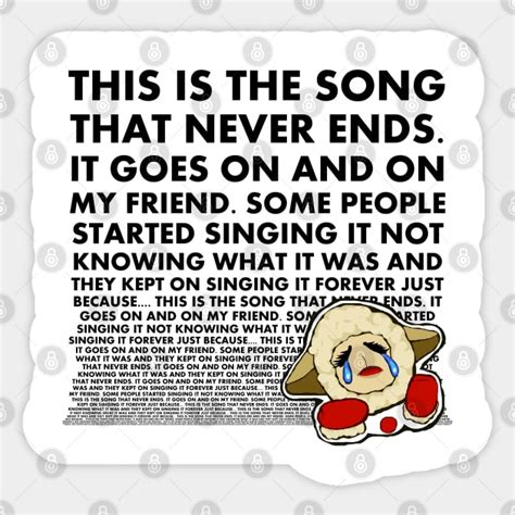 The Song That Never Ends Lambchop Sticker Teepublic