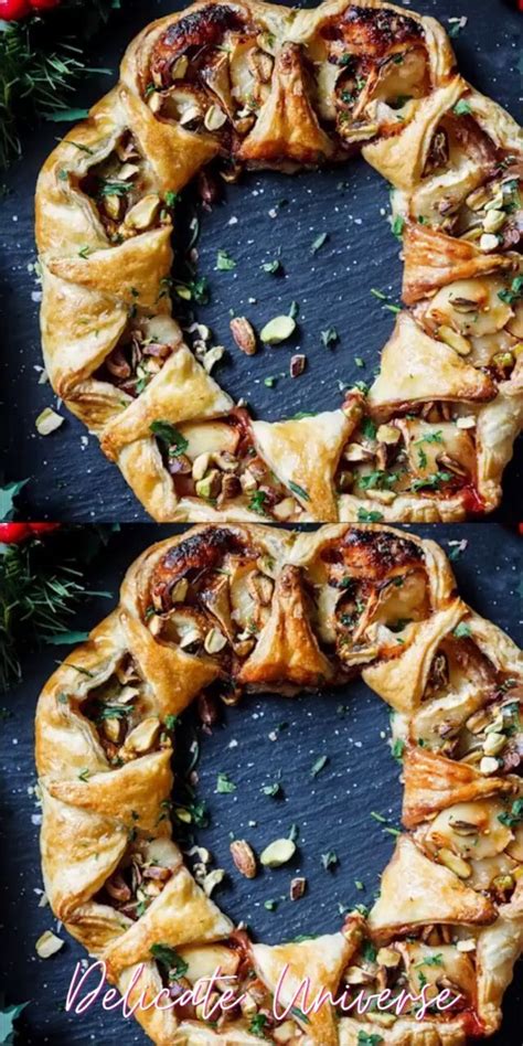 Brie Cranberry Pastry Wreath Recipe Video Recipes Delicious