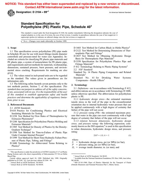 Astm D E Standard Specification For Polyethylene Pe Plastic