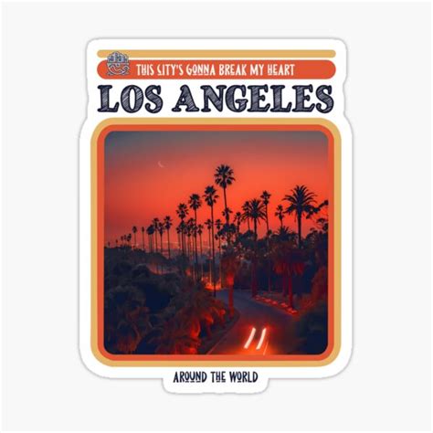 "Los Angeles City" Sticker for Sale by PostersStickers | Redbubble