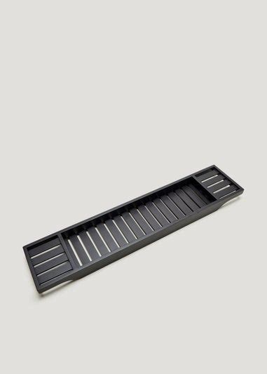 Black Bamboo Bath Tray Cm X Cm X Cm Matalan