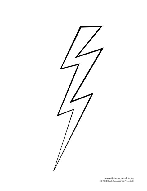 Lightning Bolt Stencil Free Printable FREE Printable A Z