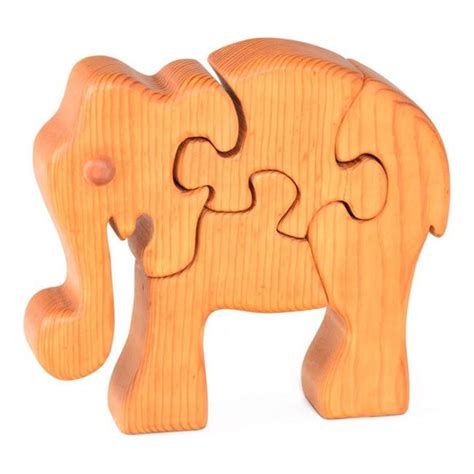 Brown Wood Elephant Puzzle Gil And Roy Props