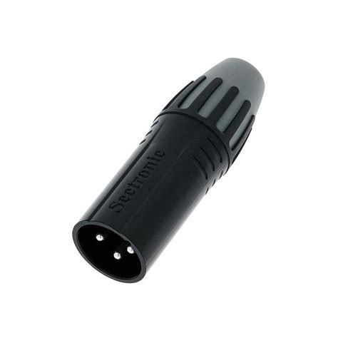 Seetronic Xlr Cable Connector Pin Male Black Housing Scmm B By