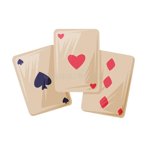 Playing Cards for Poker Game As Wild West Object Vector Illustration ...