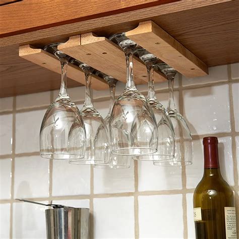 Porte Verre Vin En Bois 11 Pouces Support De Verre Vin Mont Sous Meuble