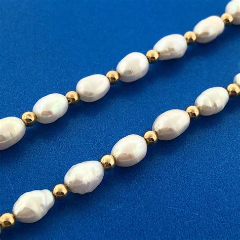 Vintage 14k Yellow Gold Baroque Oval Freshwater Pearl Gem