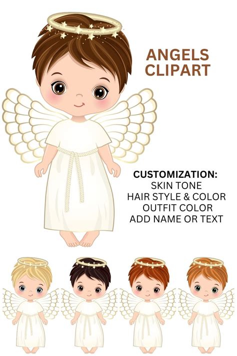 Cute Angel Clipart By Thecreativemill Vector Nativity Angel Ring Gold