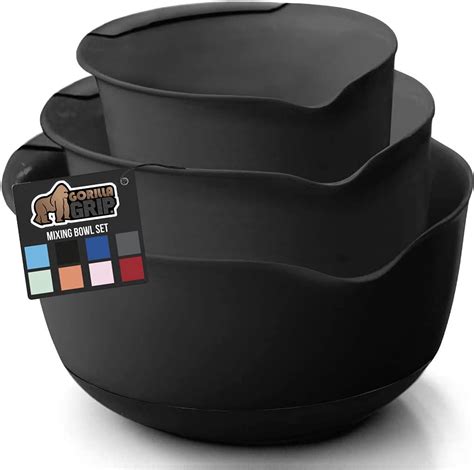 Amazon Gorilla Grip Mixing Bowls Set Of Slip Resistant Rubber