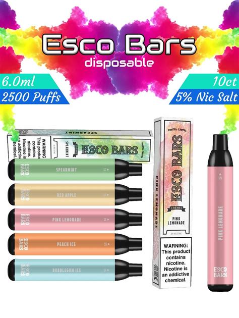 China Factory Directly Wholesale Esco Bars 2500 Puffs Disposable Vape