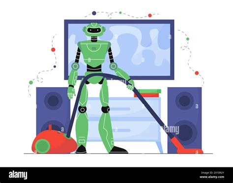 Cleaning Robot Vector Concept Stock Vector Image And Art Alamy