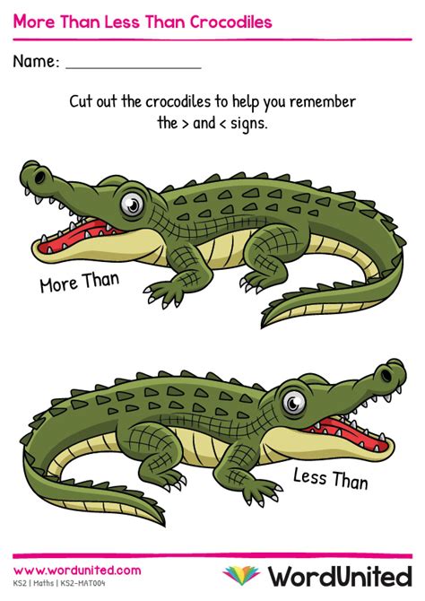 More Than Less Than Crocodiles - WordUnited