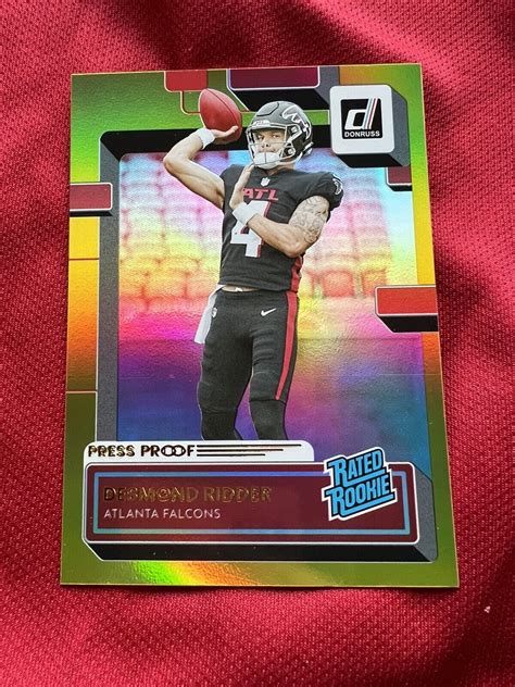 Donruss Desmond Ridder Holo Premium Press Proof Rated Rookie Gold